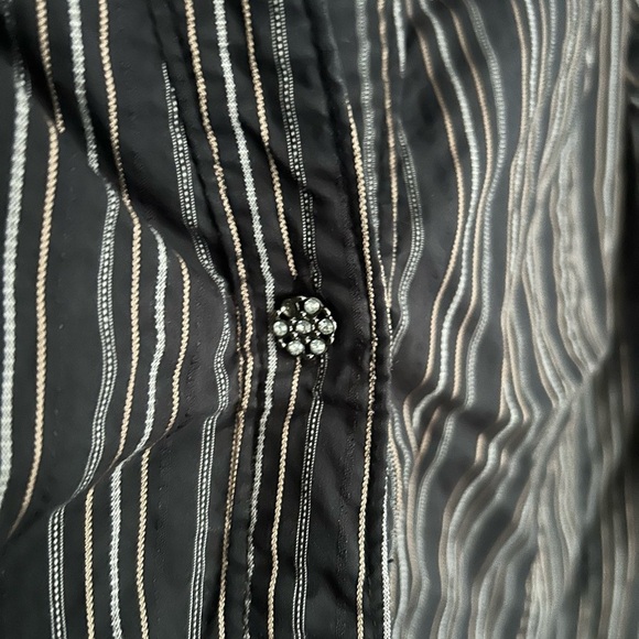 Y2K Old Navy Black Top with Pinstripes M - Picture 14 of 16